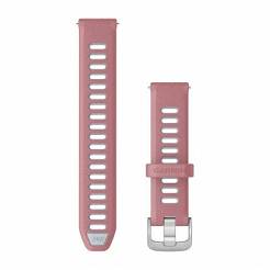 Pasek Różowy / mleczny kwarc ze srebrnym zapięciem Garmin Forerunner 265s Quick Release 18mm [010-11251-A5]