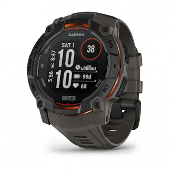 Garmin Instinct 3 - 50 mm, Solar Czarny z paskiem w kolorze Charcoal [010-02935-00]