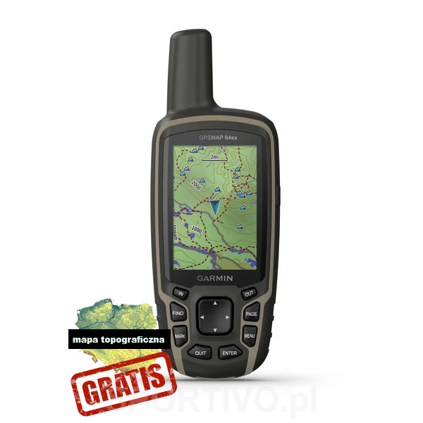 GARMIN GPSMAP 64sx + Mapa Topograficzna OSM 2021 [010-02258-11]