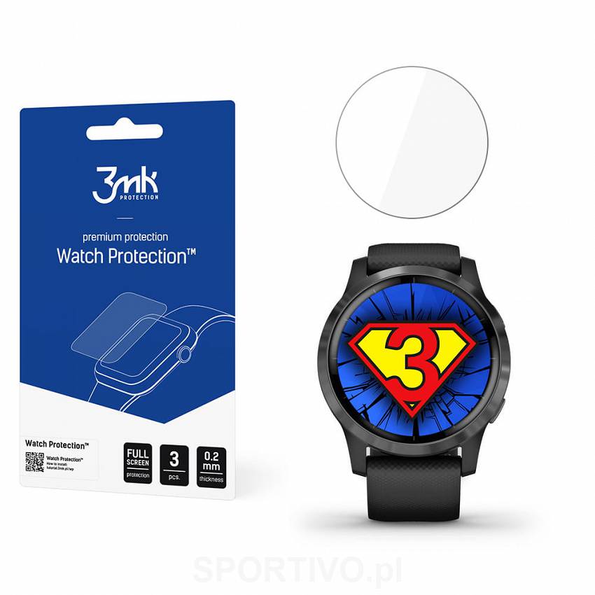 Folia ochronna na ekran smartwatcha Garmin Vivoactive 4, 3mk Watch Protection